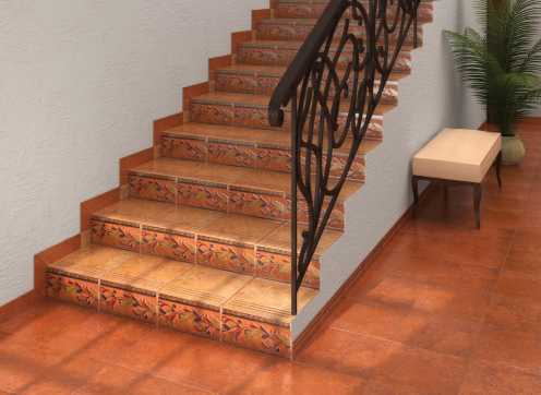 escaleras con granito y cerámica