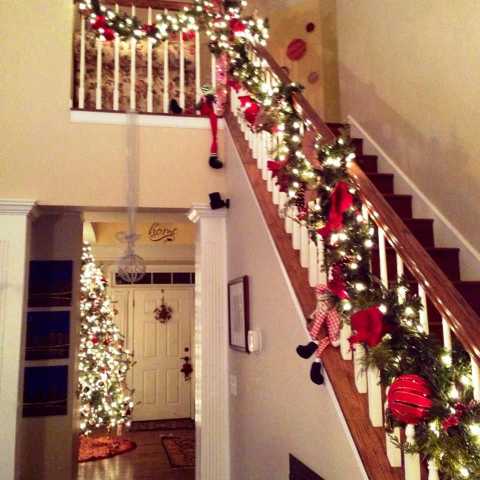 escaleras navideñas