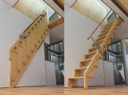 escaleras que se ab...: Modos de uso: